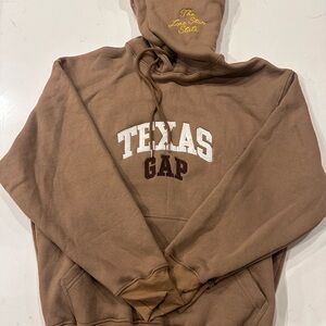 GAP Brown Hoodie with Texas Print